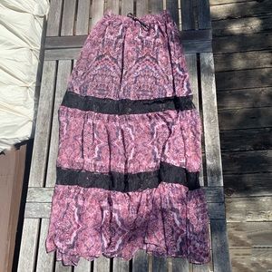 bebe floral maxi skirt 💜